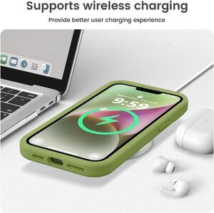 Vooii iPhone 13 Pro Phone Case Cedar Green Liquid Silicone